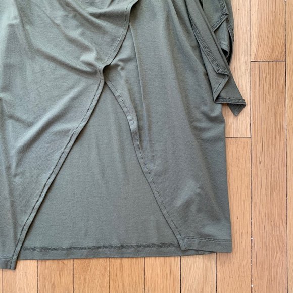 NWT ASOS Olive Green Knit Stetch Wrap Skirt Size 6 - Picture 4 of 5